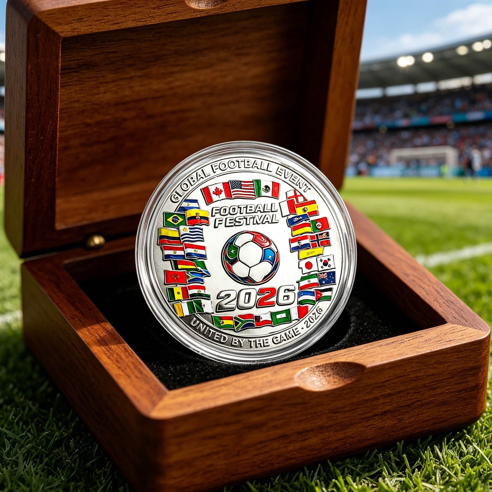 2026 World Cup Football Collection Commemorative Coin,Global Football Event Coin