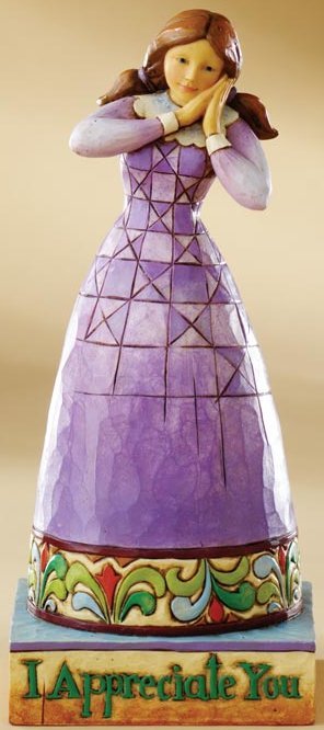 LAST ONE Jim Shore I APPRECIATE YOU Girl Figurine Retired 4007241 FREE SHIP