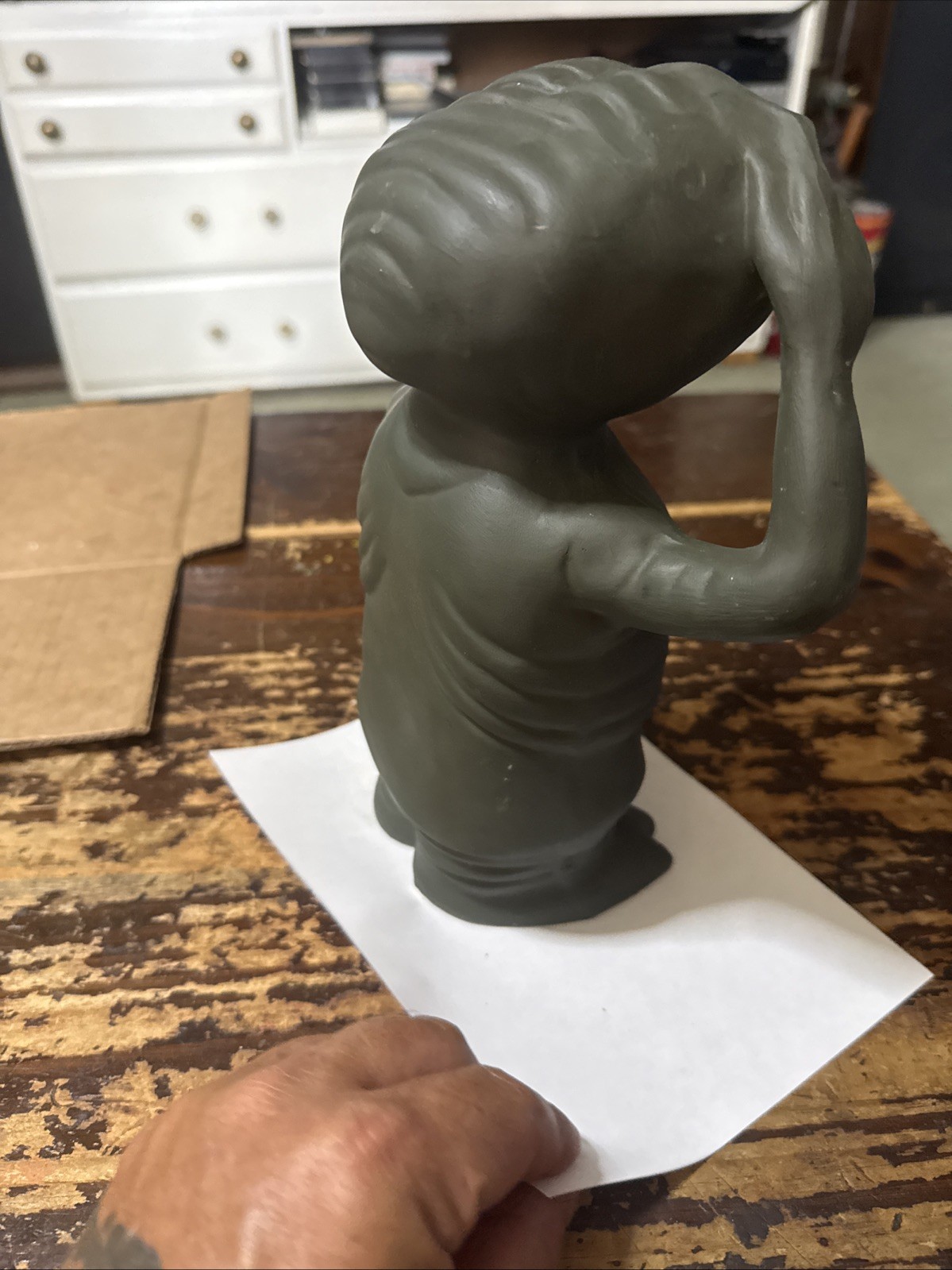 1980s Rare Vintage Ceramic 9.5” ET Figure Statue Extra Terrestrial Phone Home
