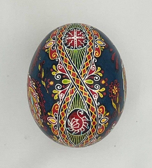 Real Ukrainian Easter Egg Pysanka Pysanky by Oleh Kirashchuk. Chicken Egg (#2)