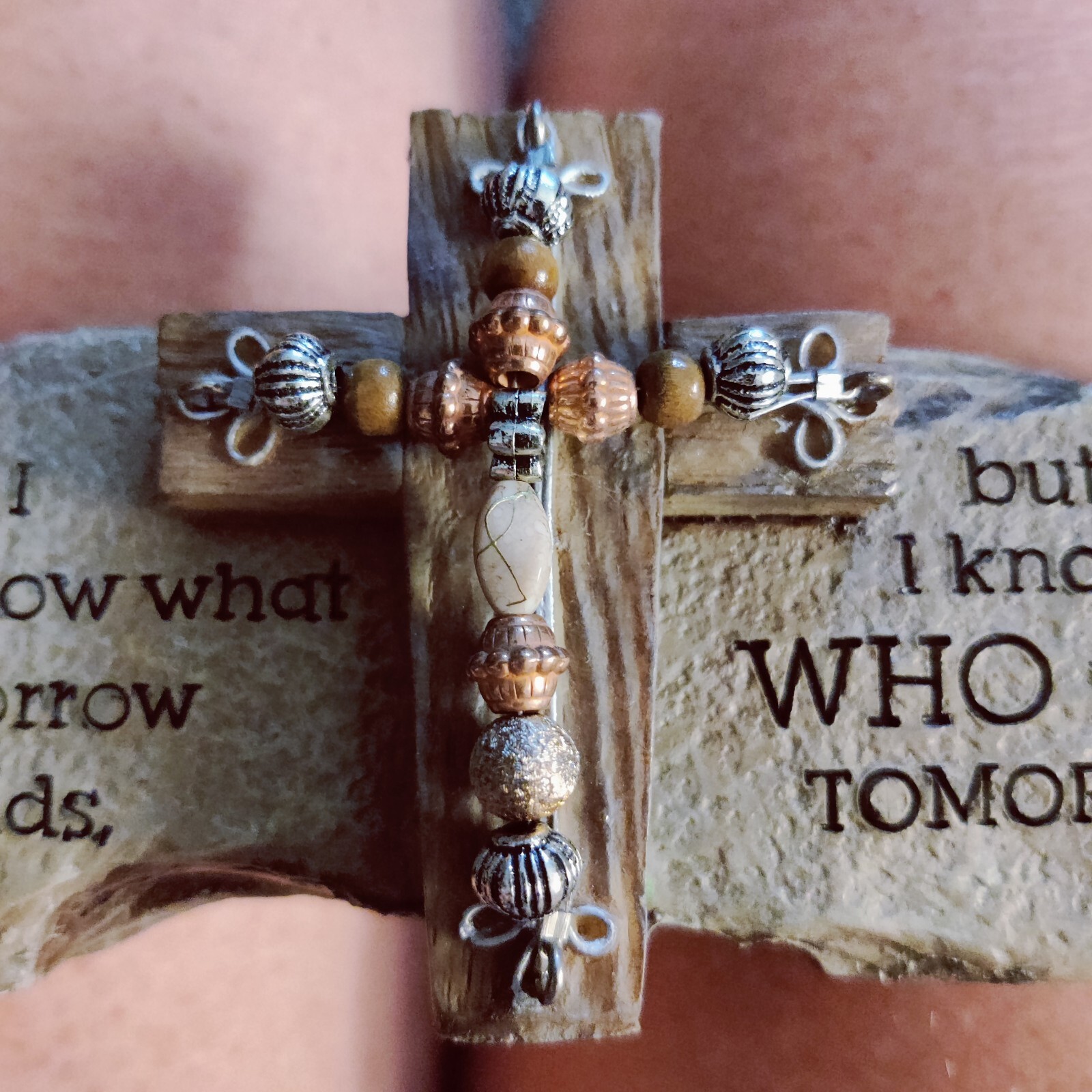 Carson, Cross/Verse On Faux Stone