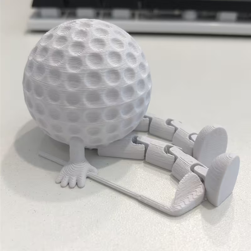 NEW Golf Ball Sitting Figurine with Club