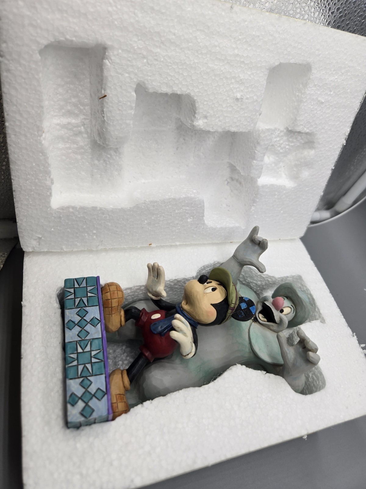 Jim Shore Disney Spooked Lonesome Ghost & Mickey (Glows in dark)