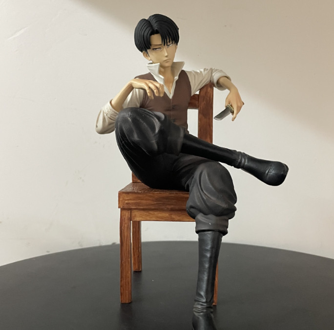 H19CM Attack on Titan Levi Ackerman Statue Figure Model Collectible Gift W/BOX