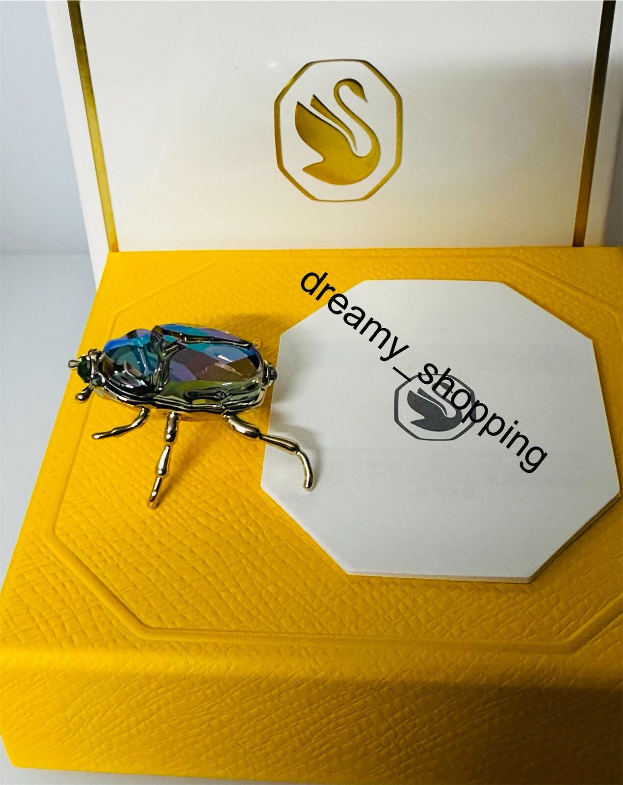 New In Box Authentic Swarovski SCS 2024 Beetle Crystal Metal Figurine #5668994