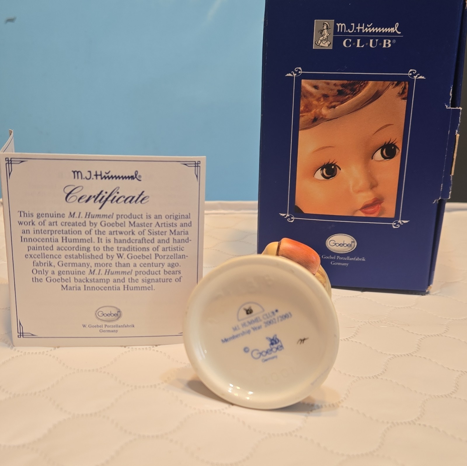 M.I. Hummel Club Boy Porcelain Figurine 1996 Boxed COA Hand Painted