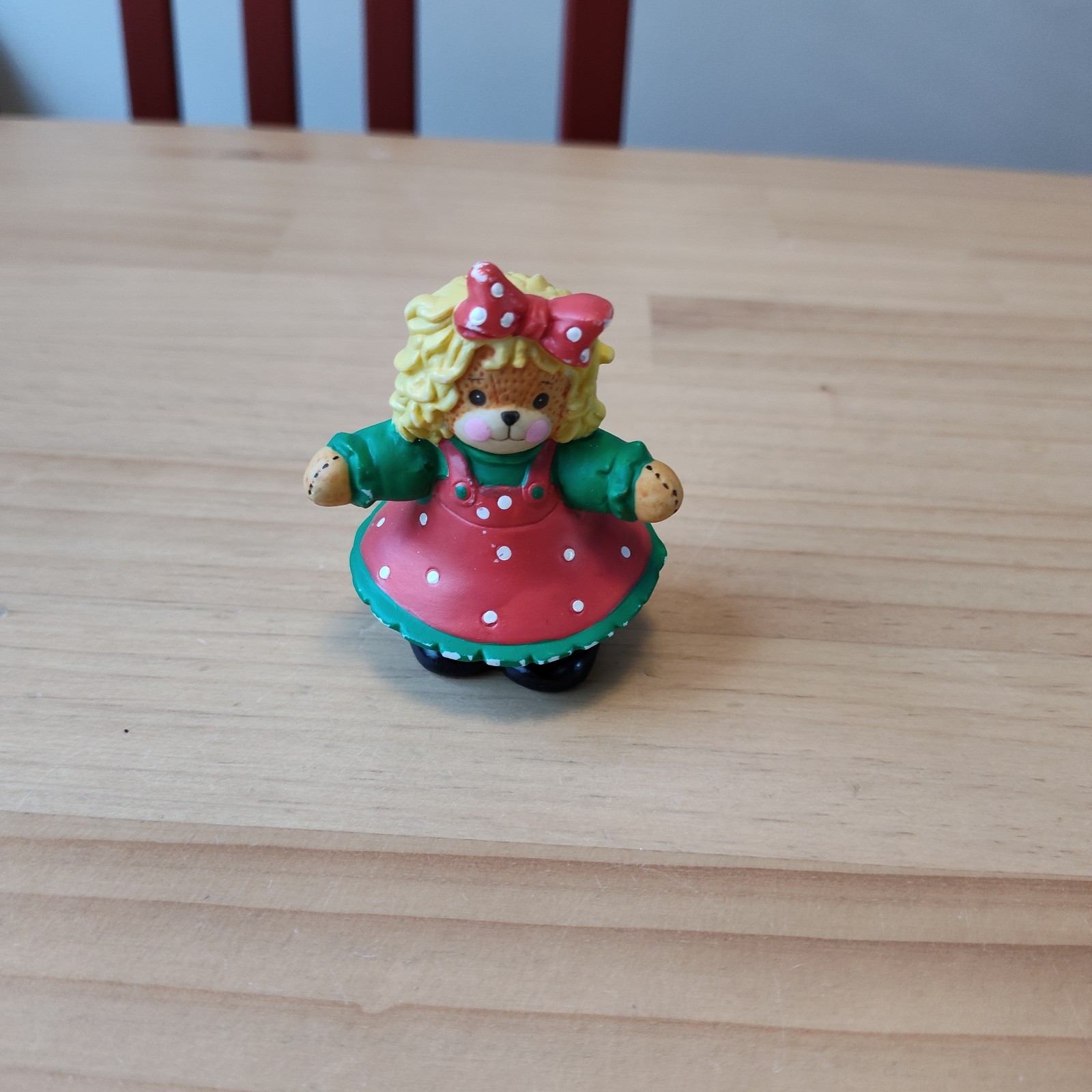 Lucy & Me Ragdoll Bear Red Polka Dot Rag Doll Lucy Rigg ENESCO 1992