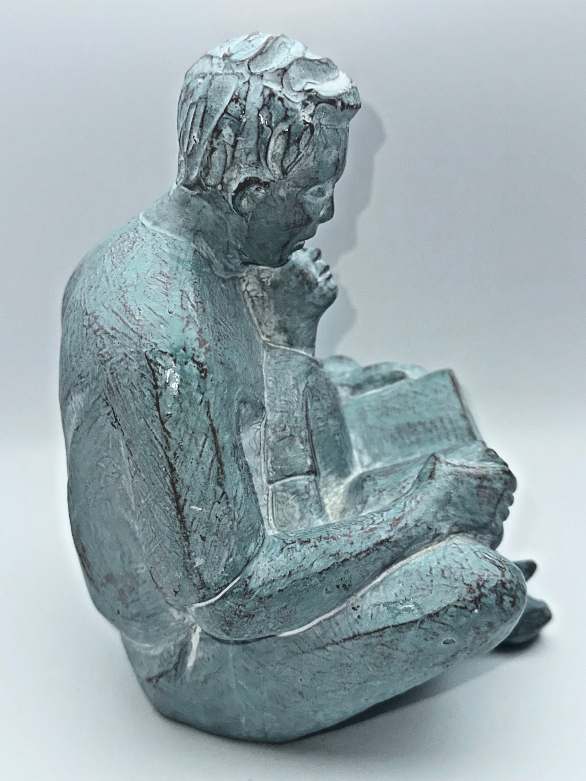 VTG Isabel Bloom Father and Son Reading Figurine Sculpture Retired Signed USA