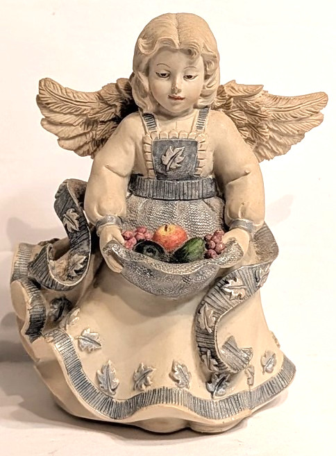 Sarah’s Angels – Giving – Angel Figurine Holding Fruit – 2001 – 00229