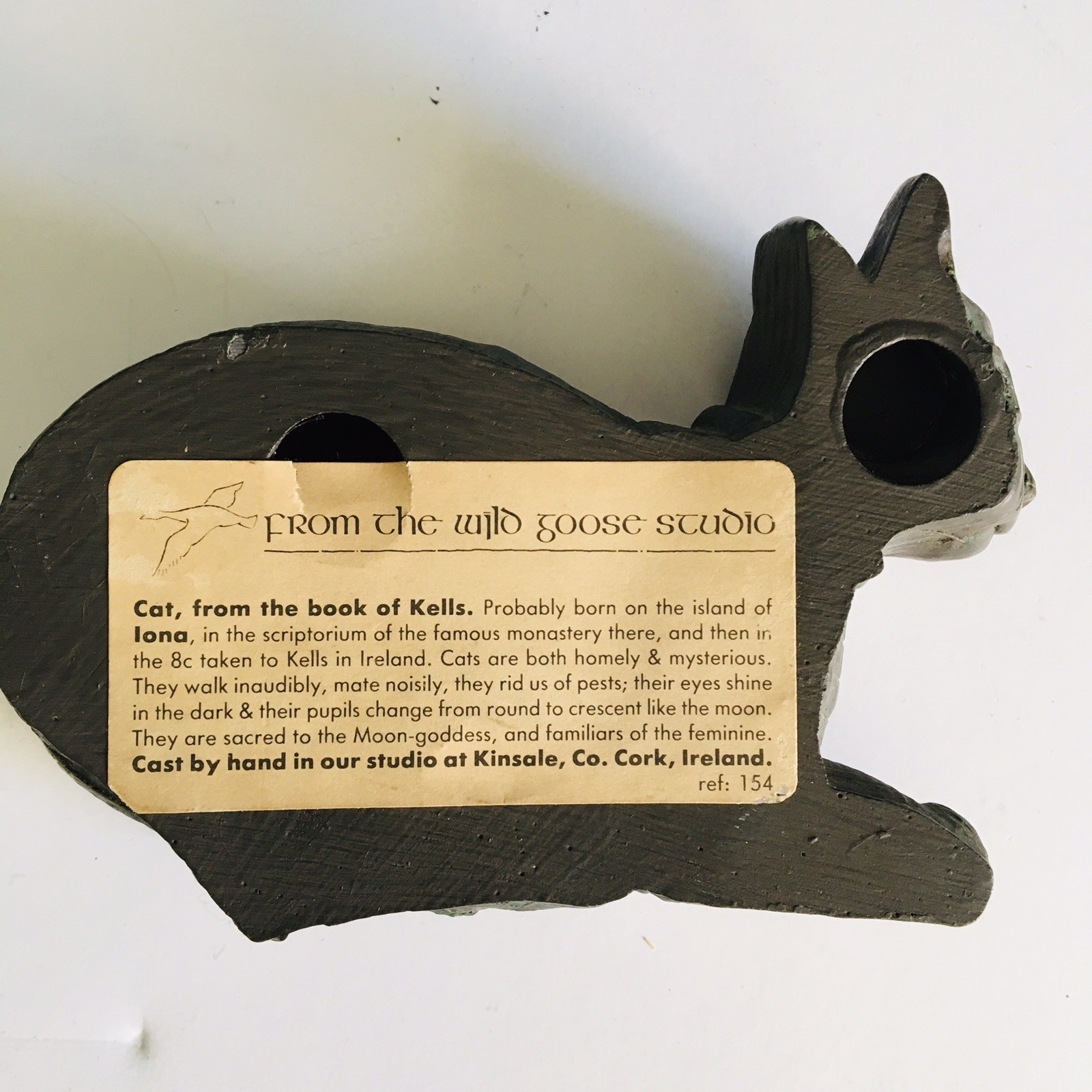 Wild Goose Studio Cat From the Book of Kells Hand Cast Ireland 5″ x 3.5″