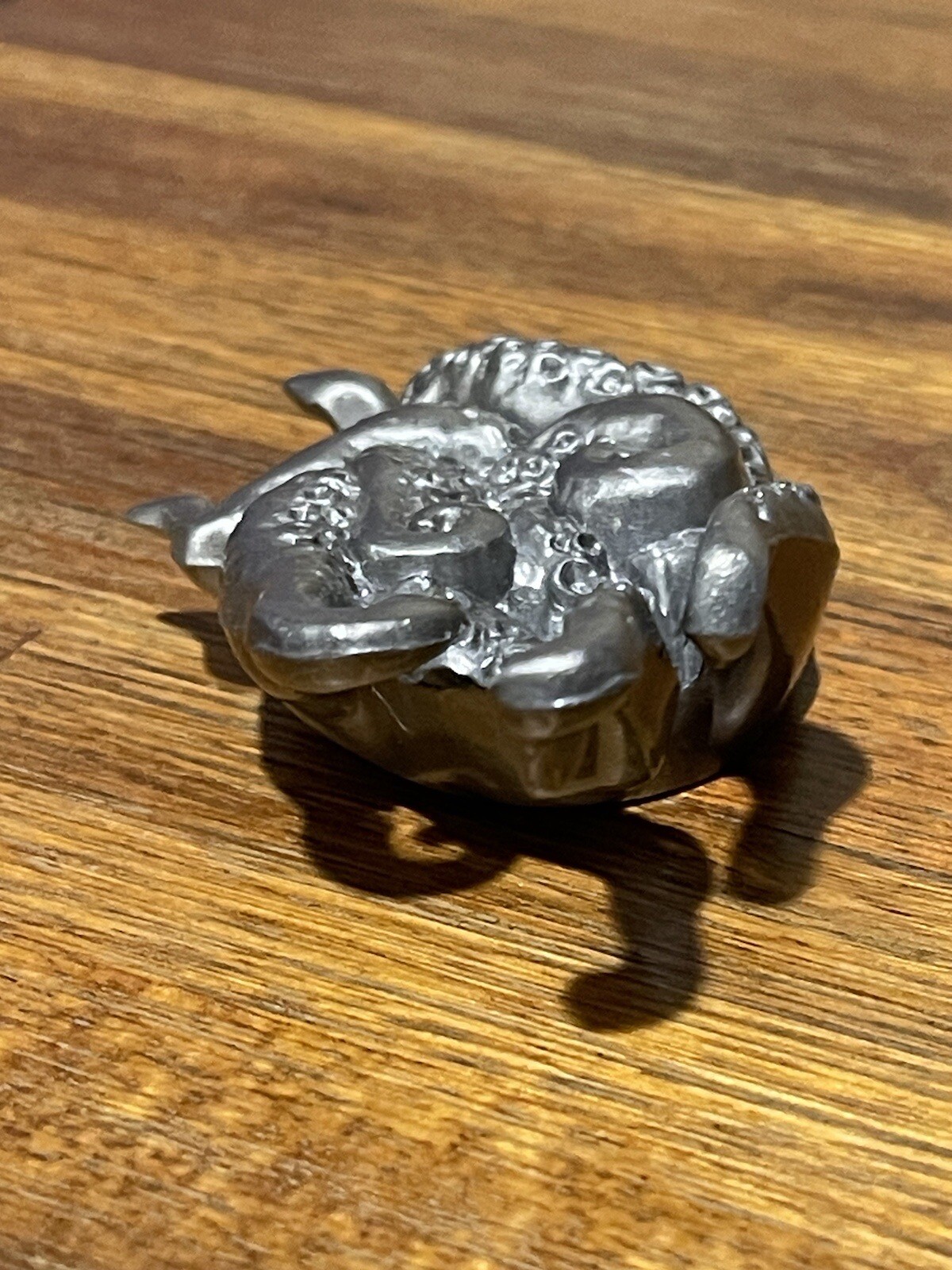Melting Octopus Figurine Clock Face Pewter Piece Small Sculpture 3.75 in