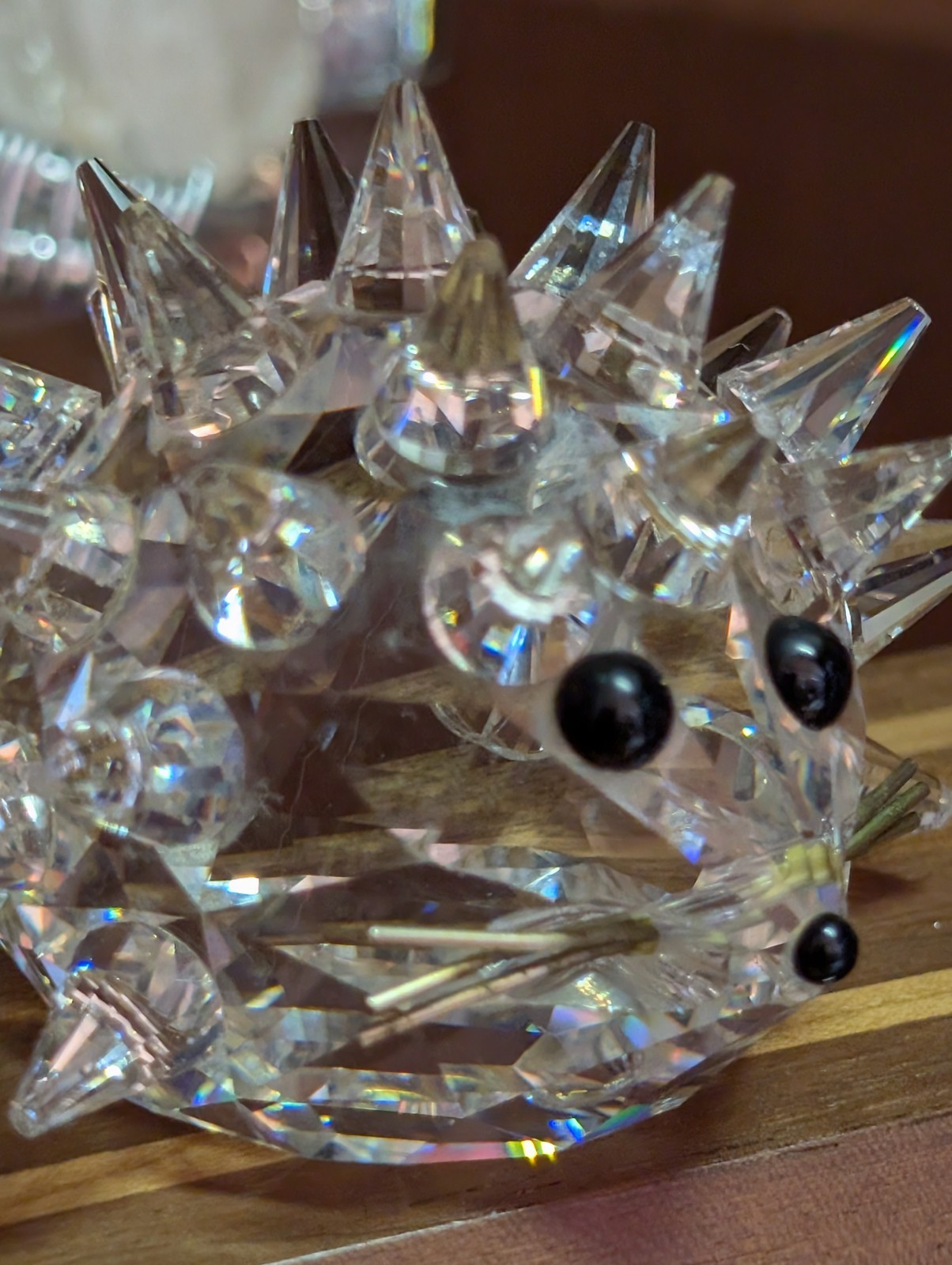SWAROVSKI Hedgehog Silver Crystal Collection Retired Porcupine 2.25″ 7630NR045