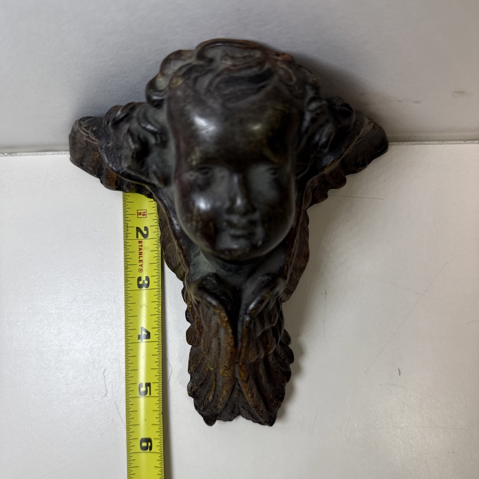 Vintage Plaster Chalkware Cherub Angel Wall Decor