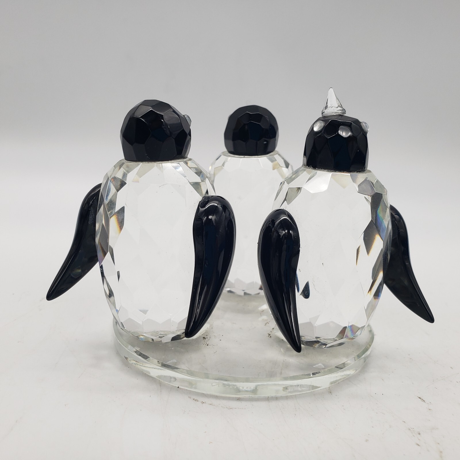 3 Penguins Shannon Crystal Figurine Black Clear Crystal 2.75″ T