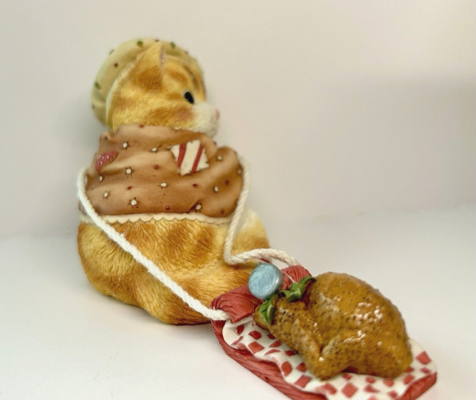 Calico Kittens “Friends Are A Feast Worth Sharing” turkey on sled w/papers & box