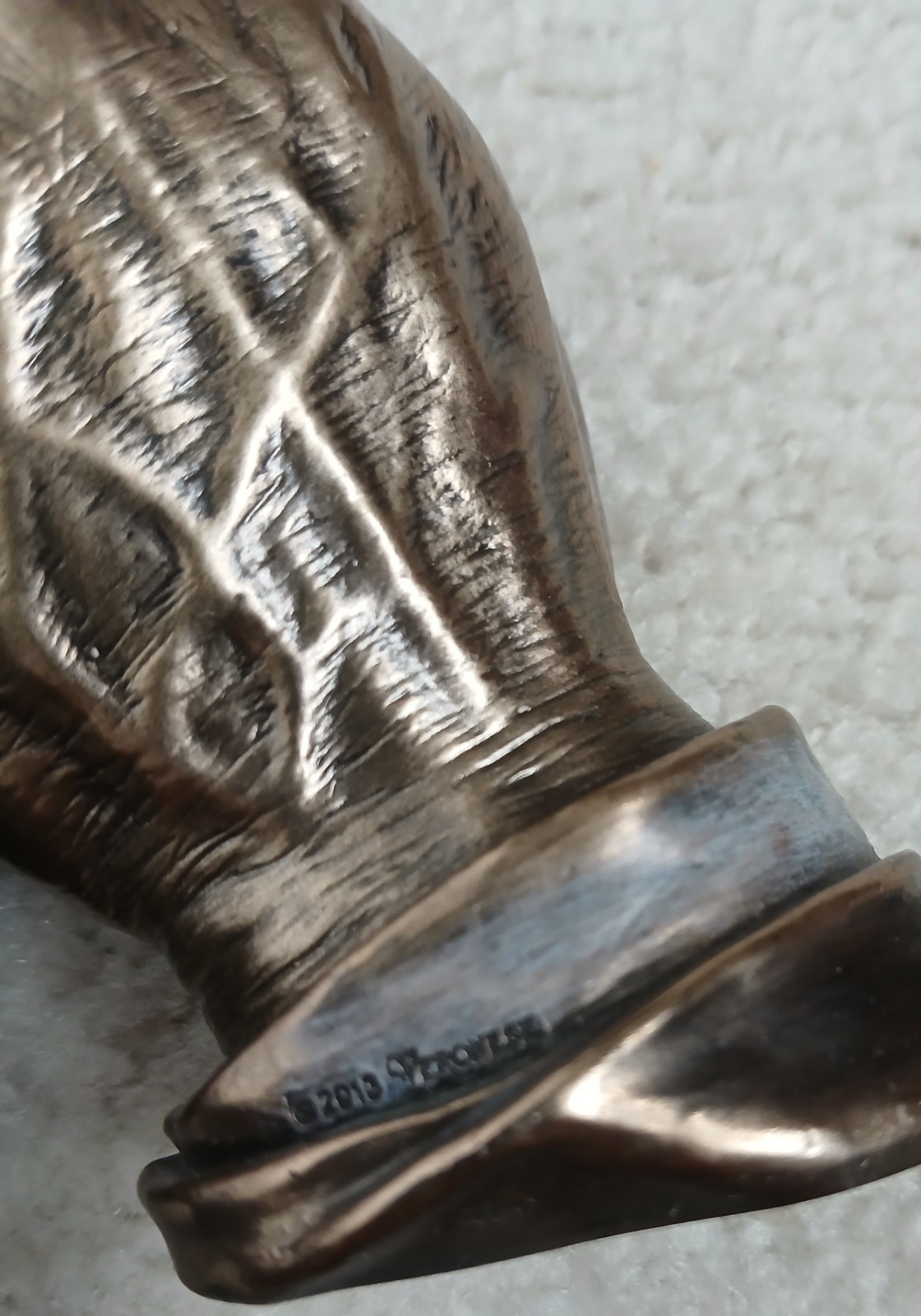 Praying Hands Figurine Statue 5.5 ” Cold Cast Bronze Color 2013 Speronese