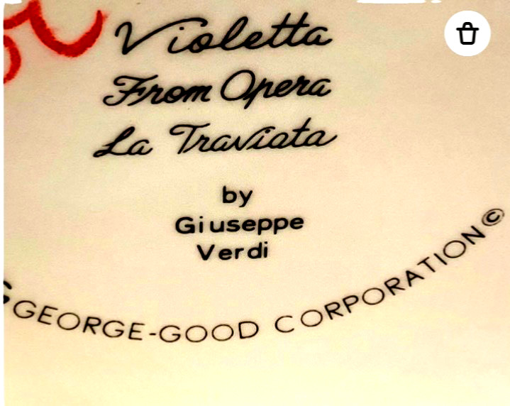 Vintage Violetta La Traviata Figurine Giuseppe Verdi Porcelain Lady George Goods