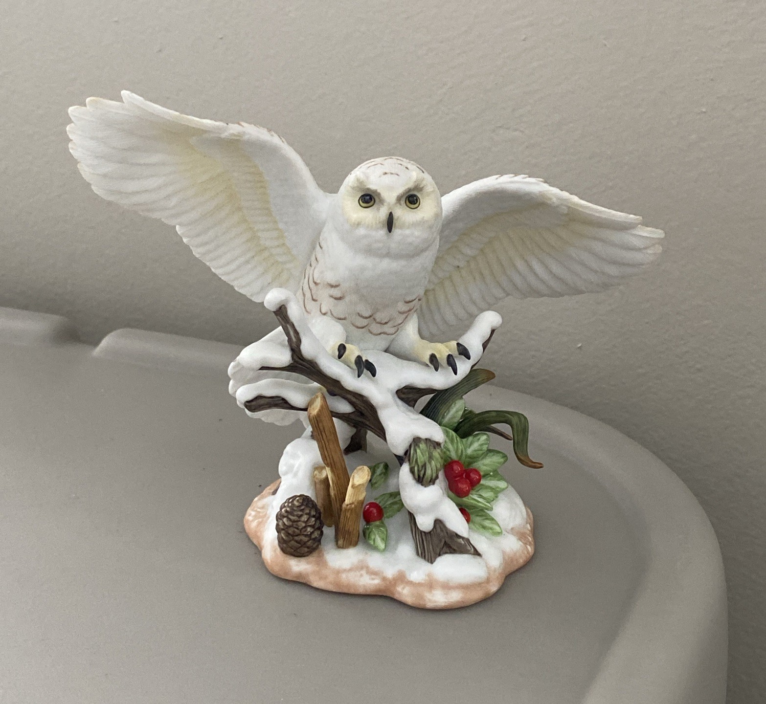 Lenox Porcelain Snowy Owl 2003 Figure The Garden Birds Christmas NO Box