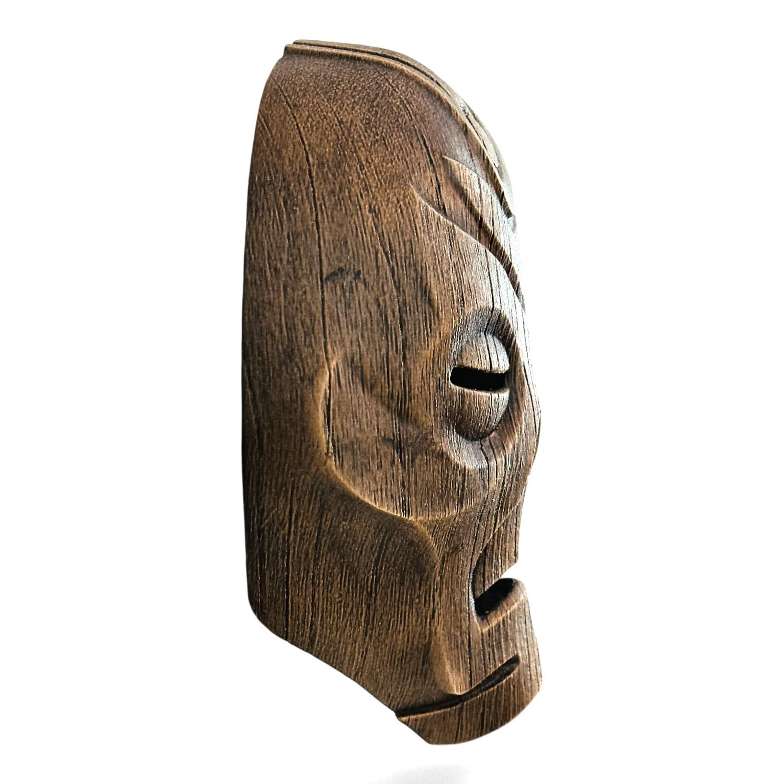 Dragon Priest Wooden Mask Wearable 3D Printed | Fantasy Cosplay Prop Full Size