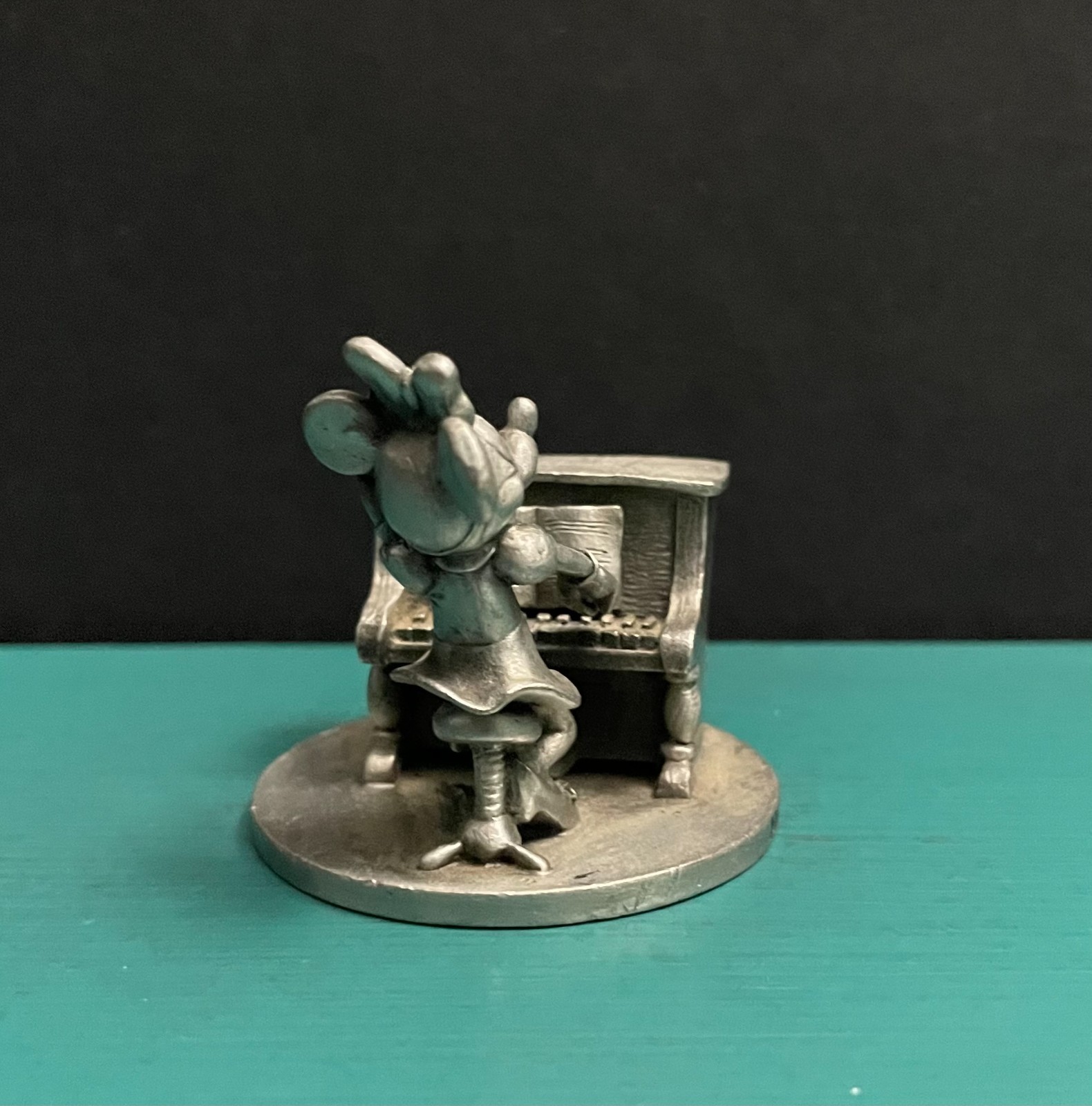 Walt Disney Schmid Pewter RKO Cartoon Minnie Mouse Piano Jazz Band Figurine