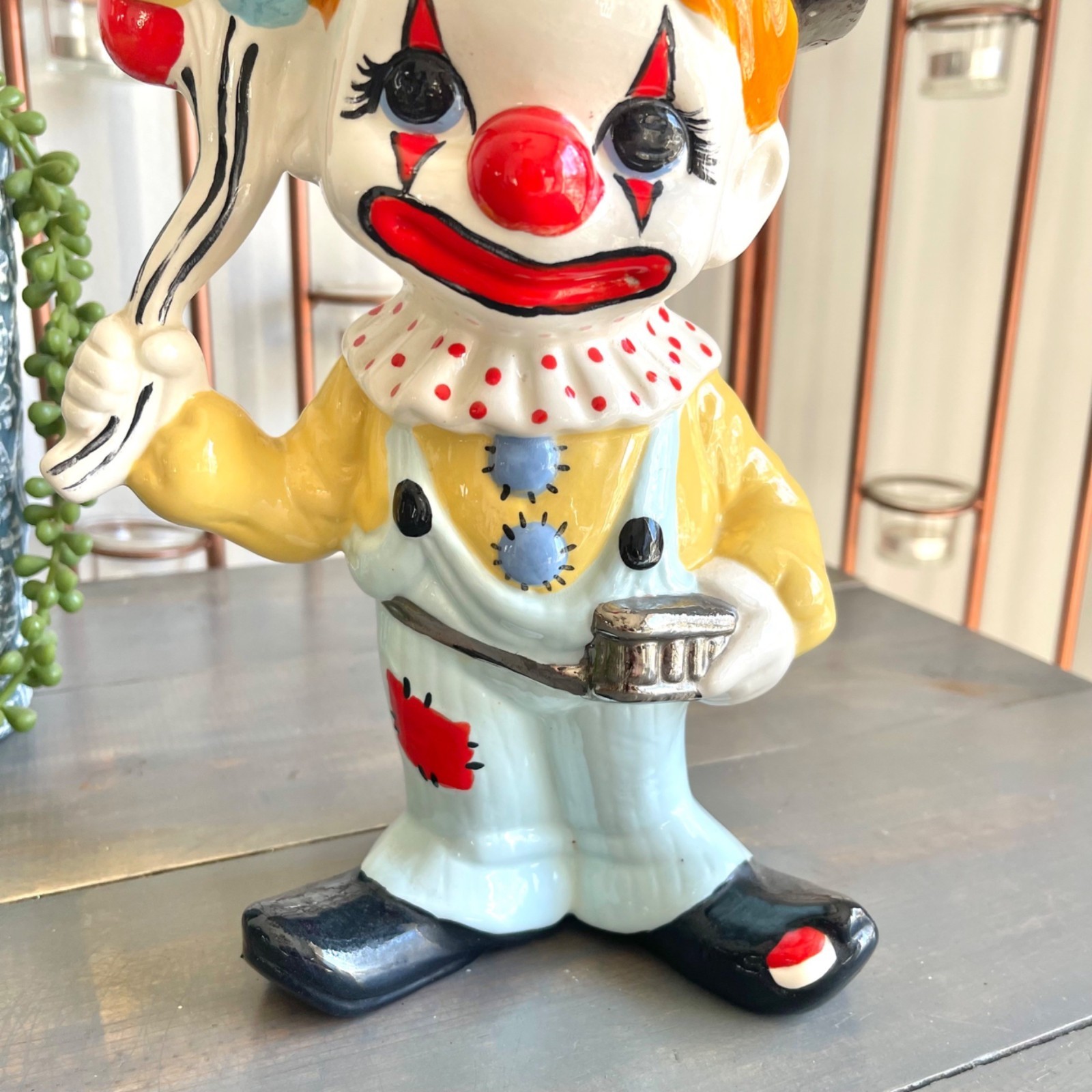 Vintage 70s Atlantic Mold Ceramic Hobo Clown Circus Boy Figurine Collectible