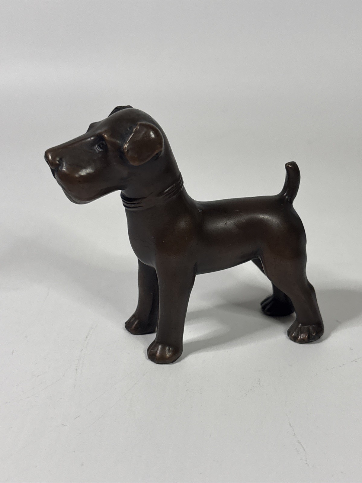 Antique Jennings Brothers Jack / Fox Terrier Dog Figurine Art Deco Bronze Finish