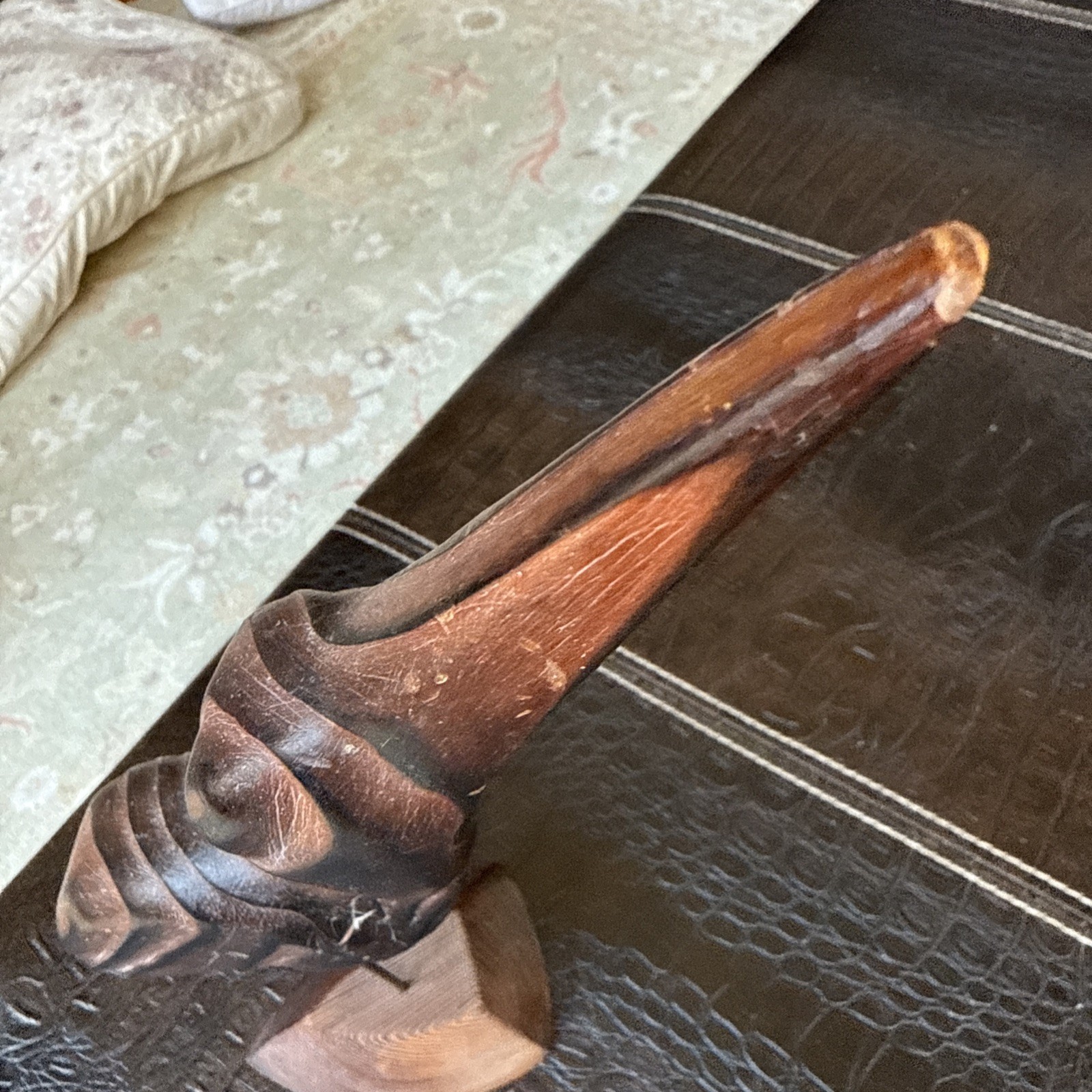 Vtg Mid Century Crane Egret Teak Wood Abstract Art Sculpture Modern Set Signed