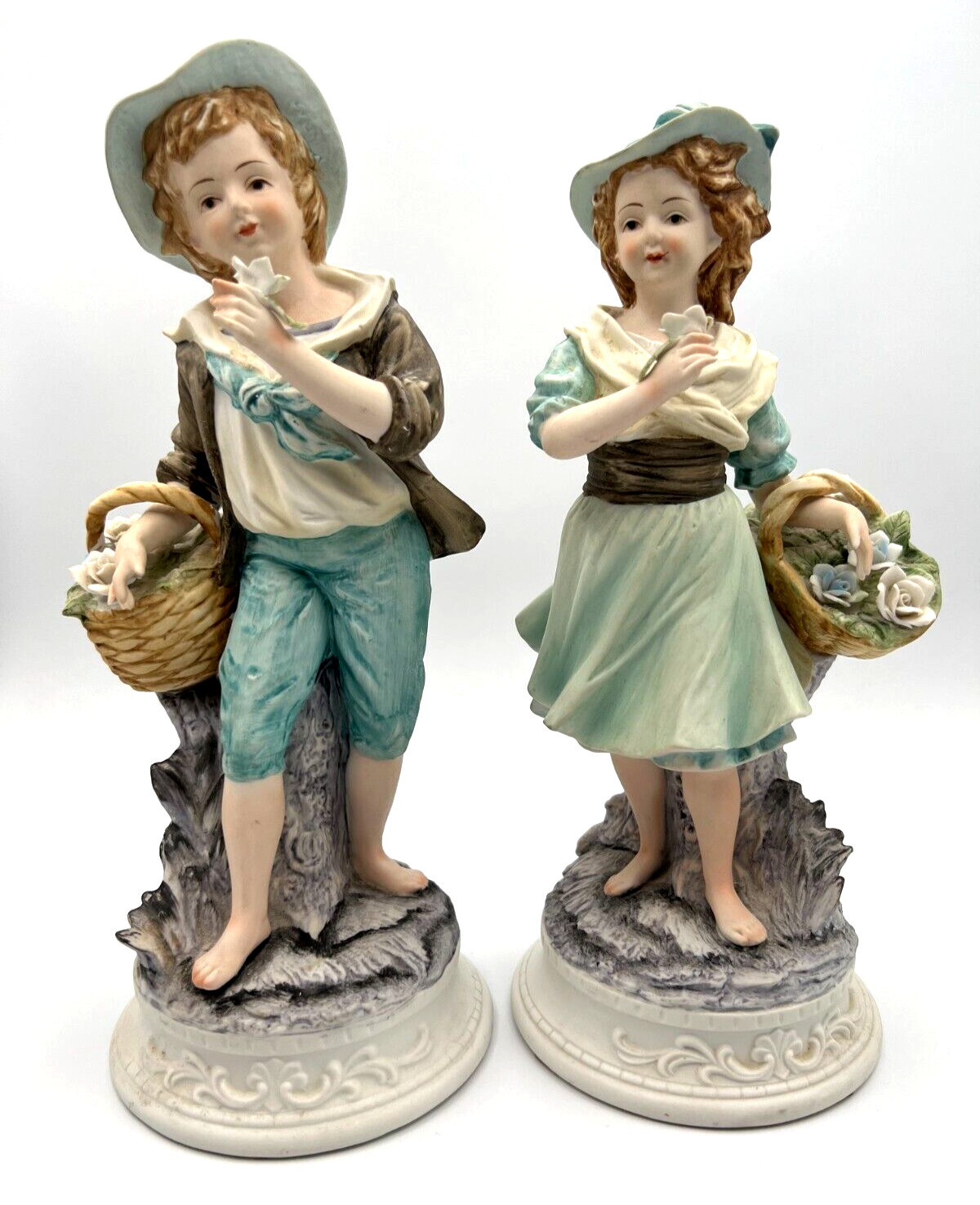 Ethan Allen Figurines “Boy and Girl with Roses”