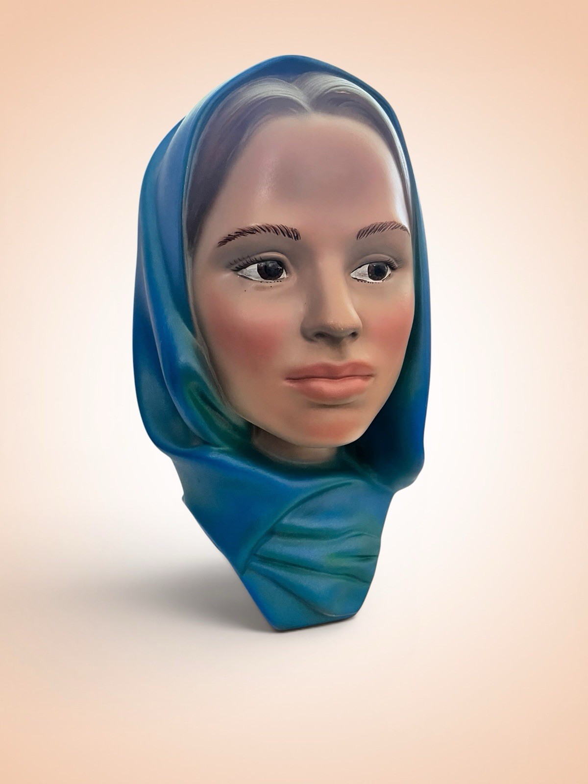 Woman DAN PERRIN Chalk Ware Bust SIGNED Gorgeous “St Pantaleon” Swedish Artist