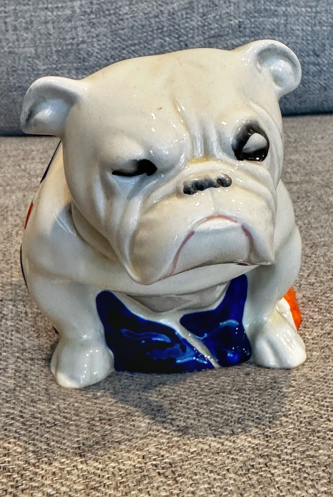 Antique Royal Doulton Bulldog Jack Union Flag Winston Churchill 6in/15cm