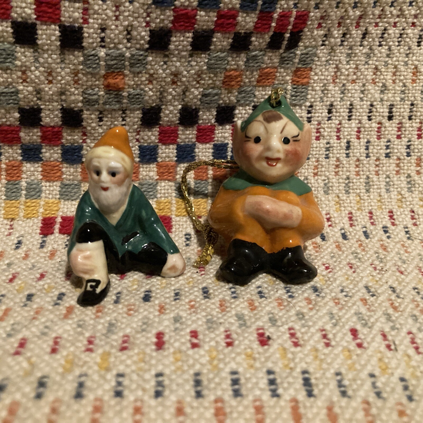 Vintage Muller Volkstedt Irish Dresden Ornament Pixie Elf Porcelain Figures Lot
