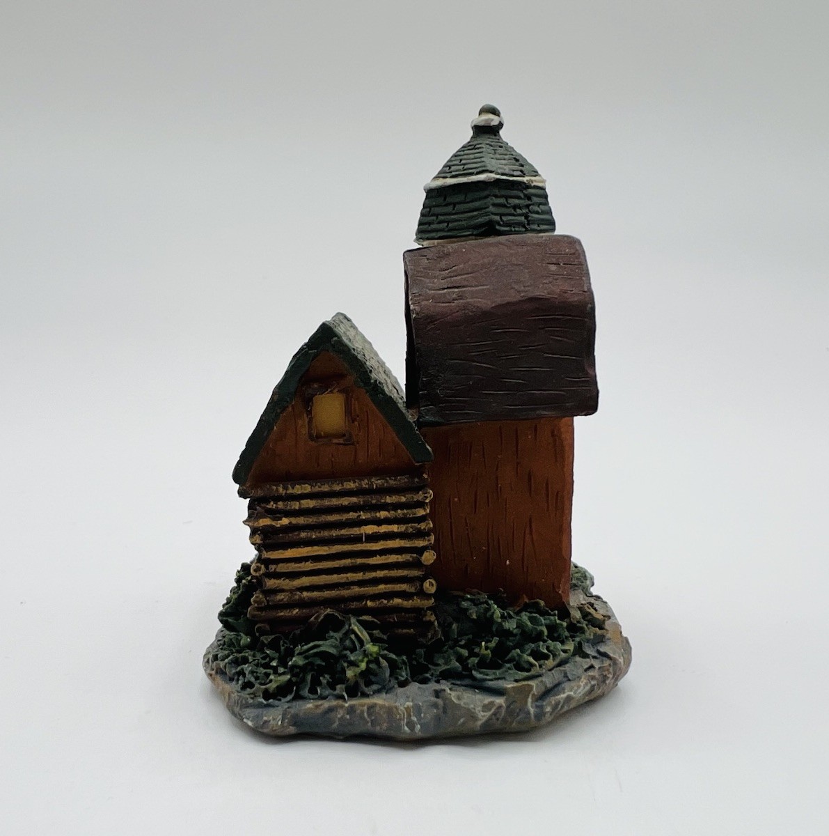 Unbranded Rustic Barn, Silo & Log Cabin Resin Figurine Country Farm Decor