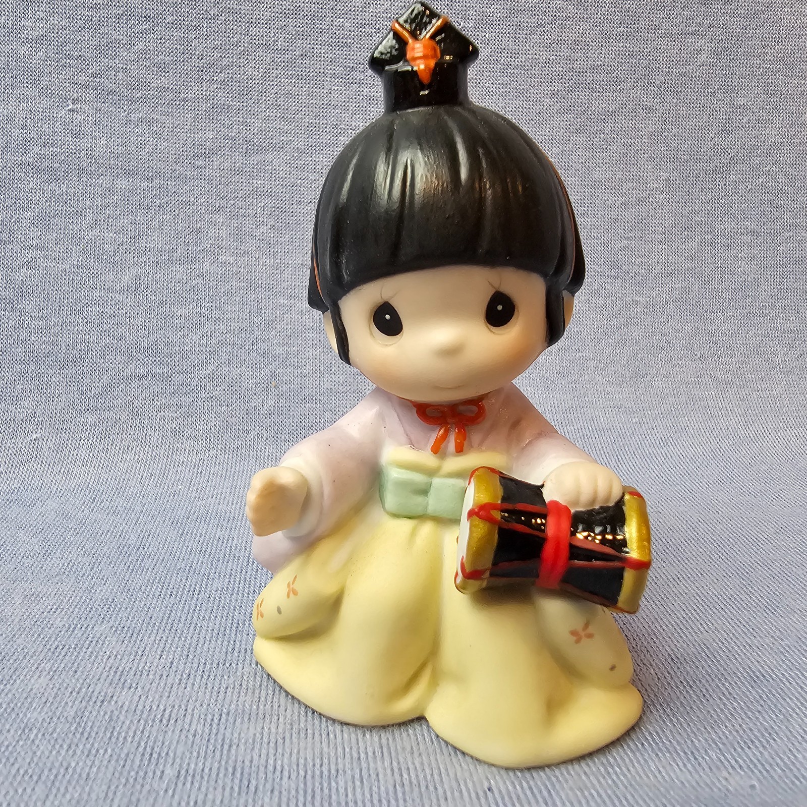 Precious Moments Japanese Rhythym & Flute 791091 Traditional Taiko Drummers EUC