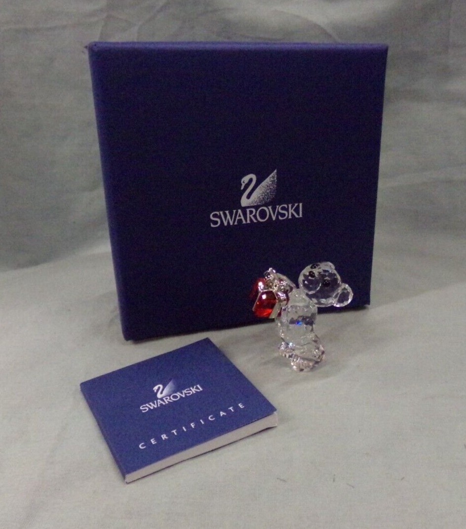 Swarovski Crystal Kris Bear A Gift For You With Red Present in Original Box