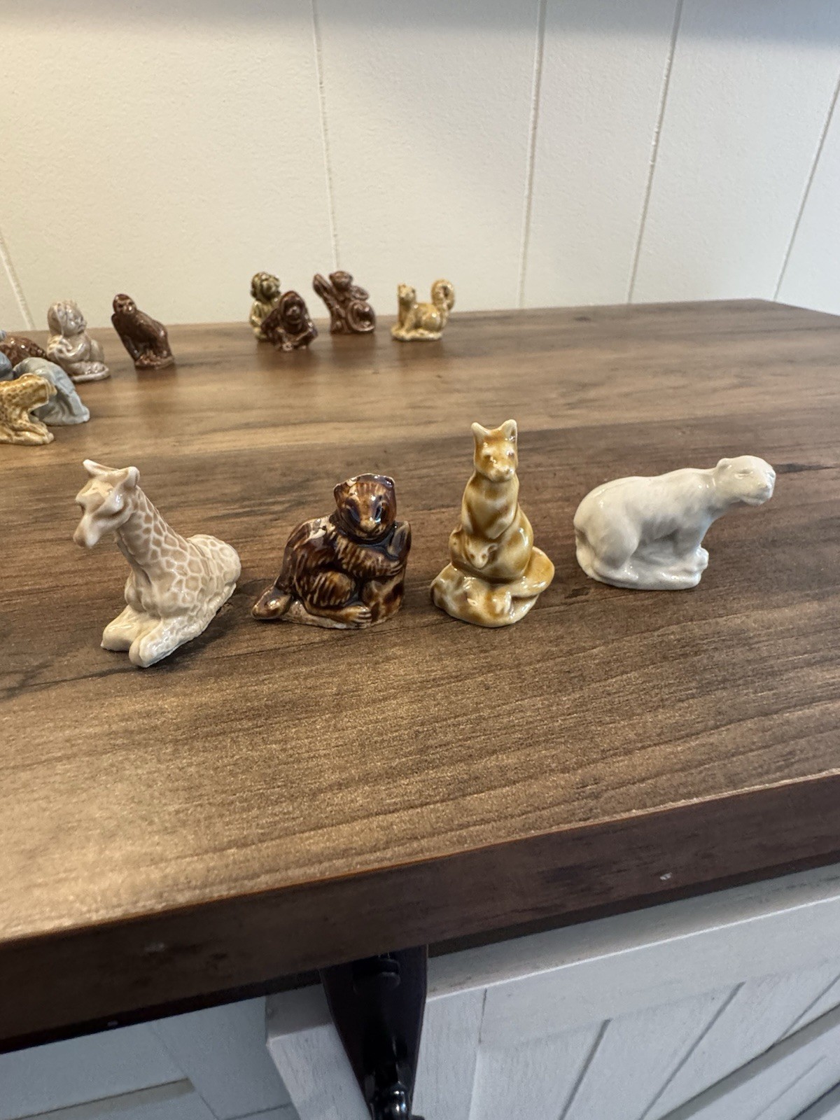 Lot of 16 Mini Glazed Ceramic Animal Tea Figurines