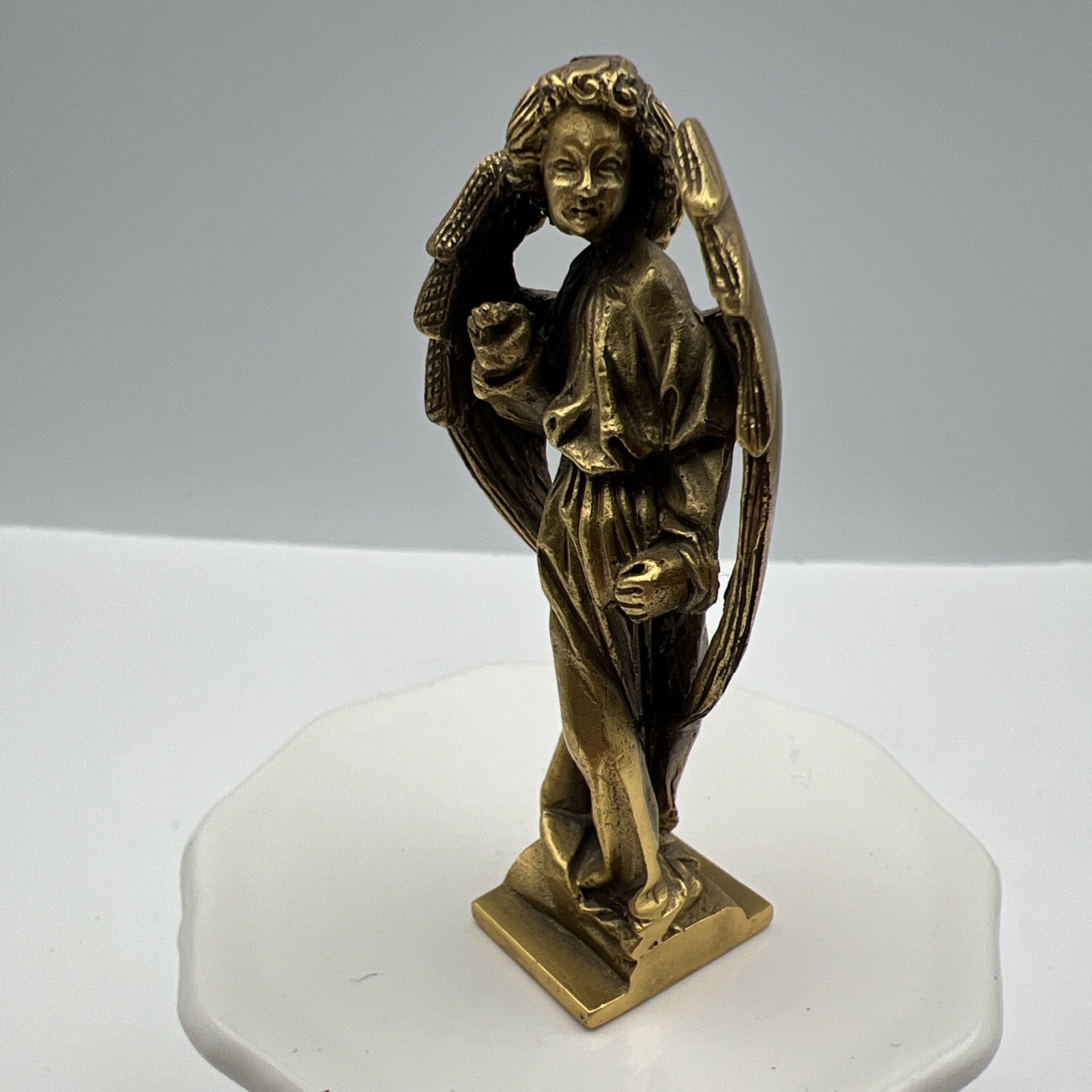 MMA Brass Angel Figurine Metropolitan Museum of Art Sculpture 3 1/8″ Tall