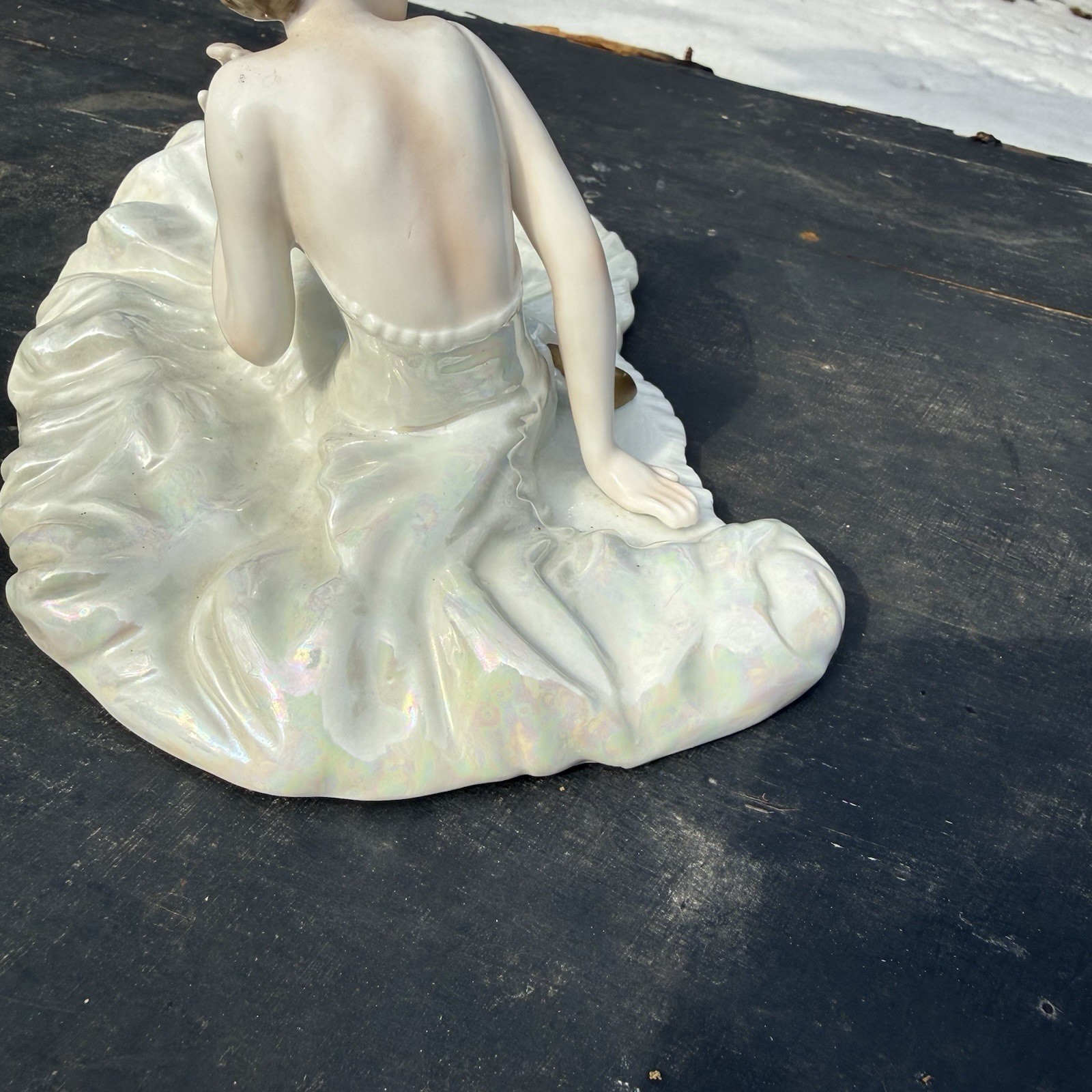 Vintage Royal Dux Bohemia Art Deco Iridescent Figurine