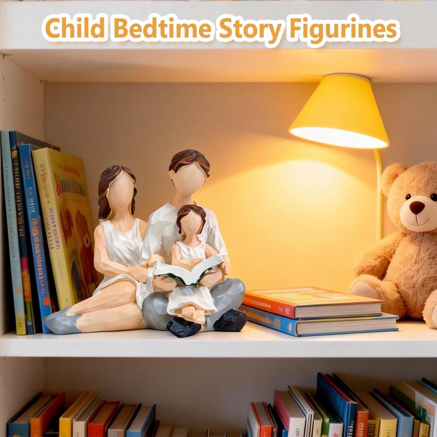 Family of 3 Figurines Gift, Parents and Kid Statue,Hand-Painted Resin Family …