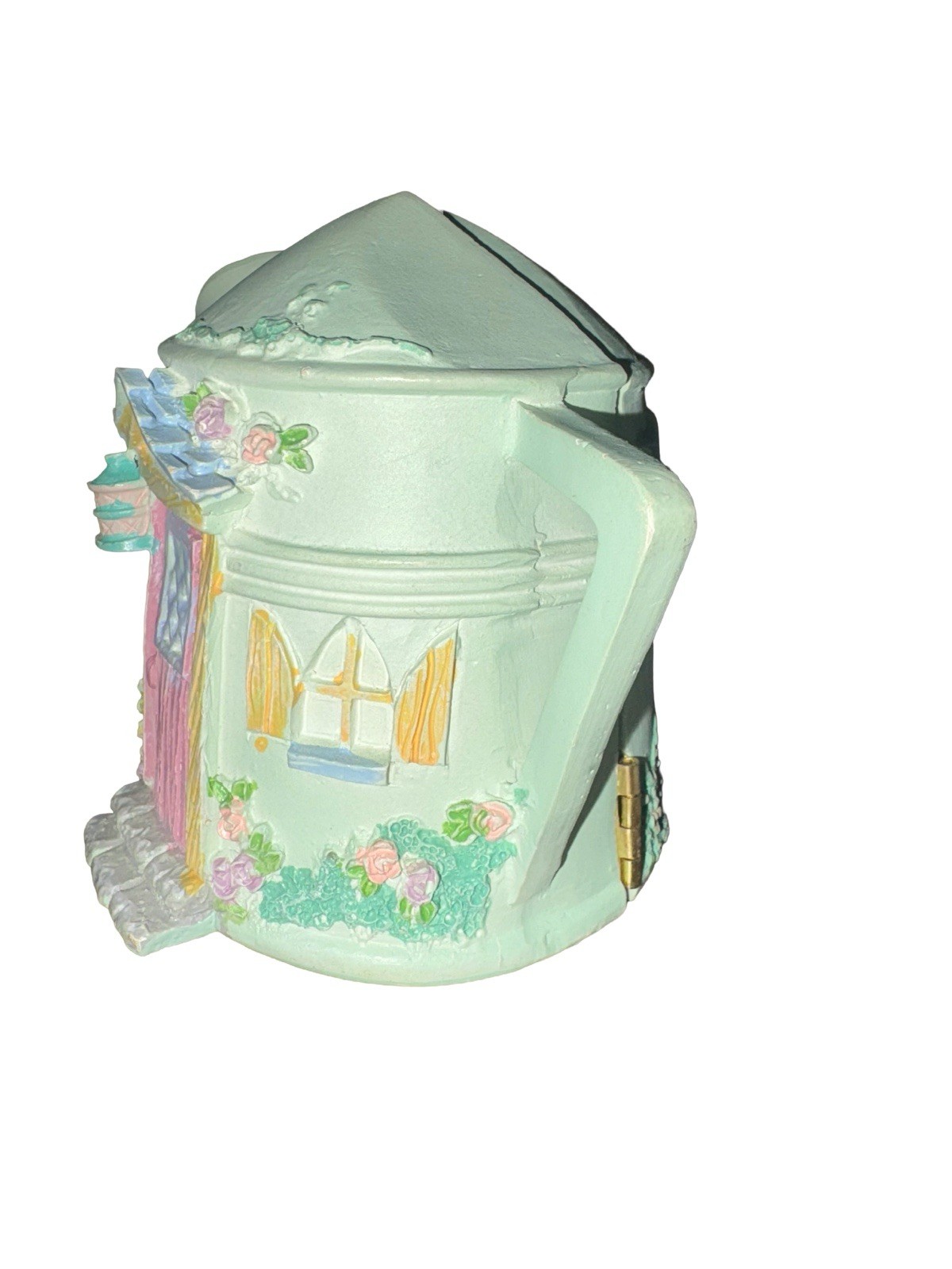 Russ Berrie Li’l Cozy Cottage Sculpstone Watering Can Cottage Bunnies Easter Mom