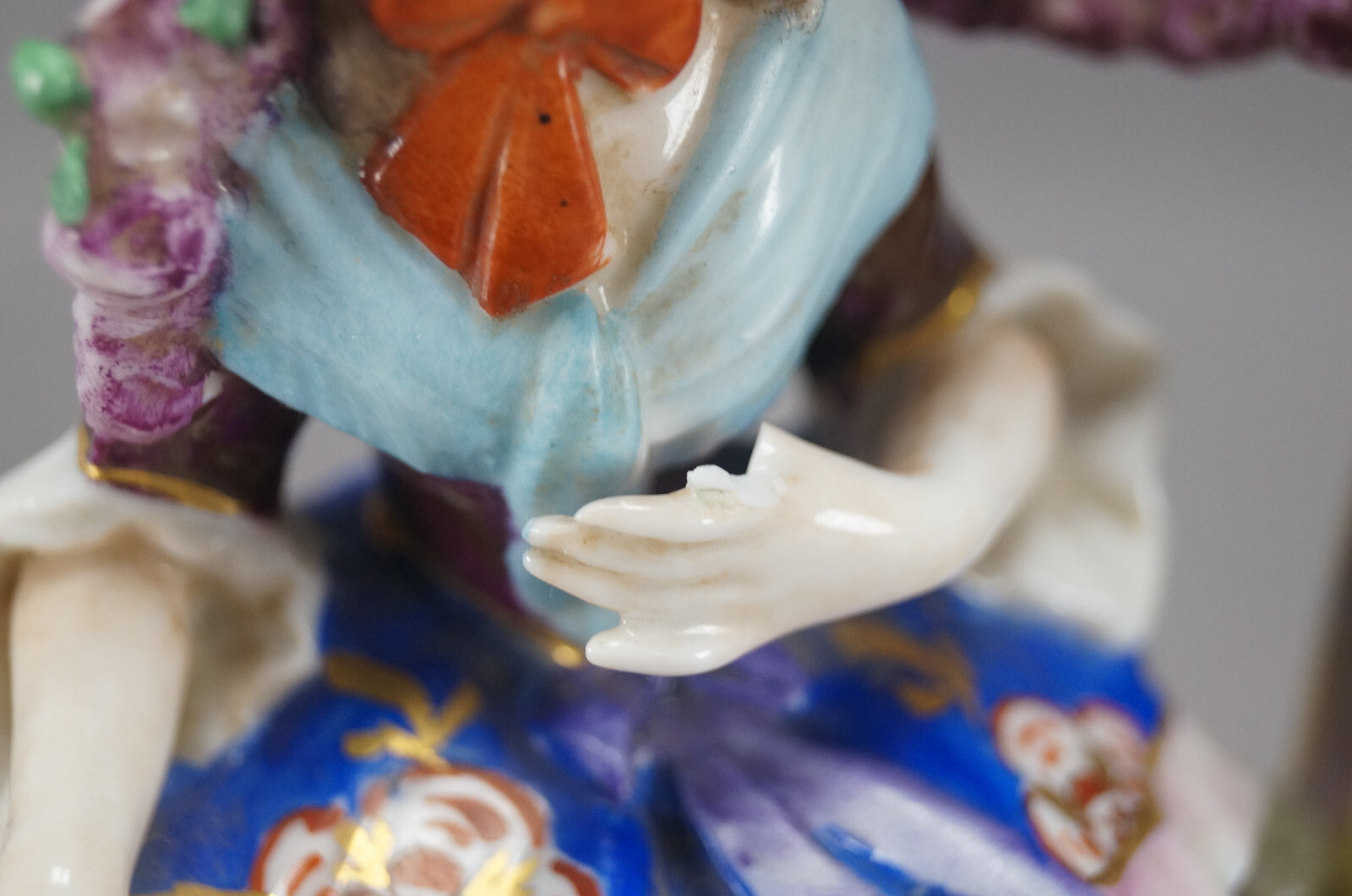 Sitzendorf Chelsea Style Hand Painted Lady & Gentleman Figurine Group