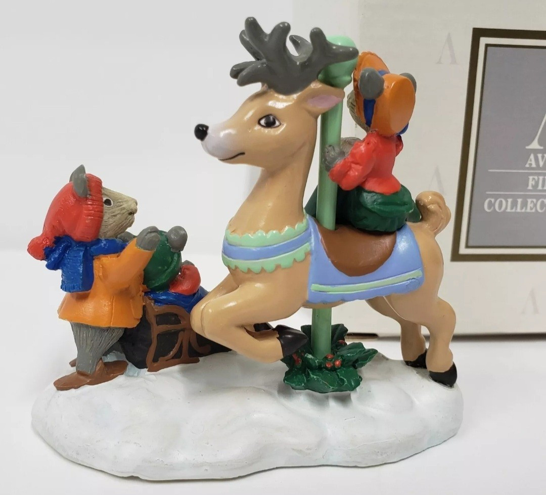 Avon Kathy Jeffers 1993 Carousel Wonderland Miniatures “Have A Nice Ride”