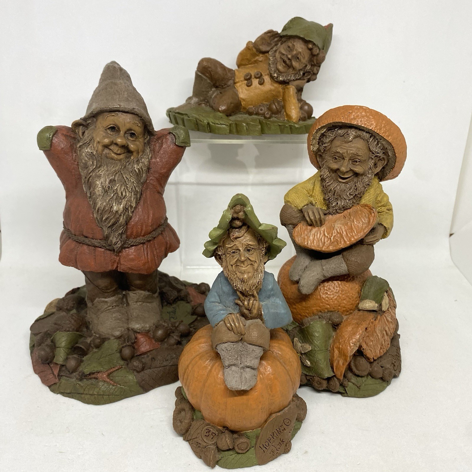 Vintage Tom Clark Resin Gnomes Figurines Lot of 4 Figures Excellent!