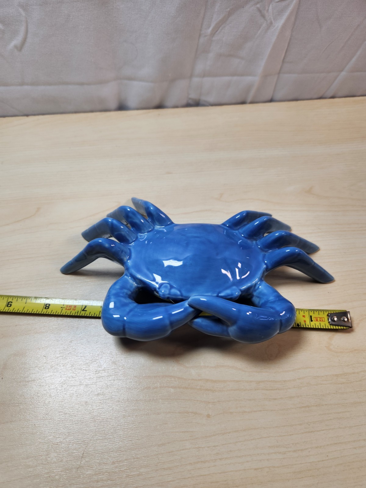 Andrea By Sadek Porcelain Blue Crab Beach Figurine Nautical Ocean Ceramic_AP