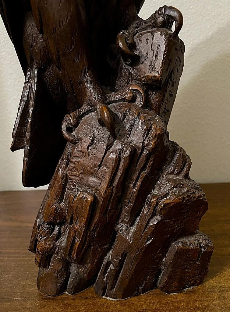 VINTAGE 1980 RED MILL MFG #901 HANDCRAFTED AMERICAN BALD EAGLE 20″X6″X6″