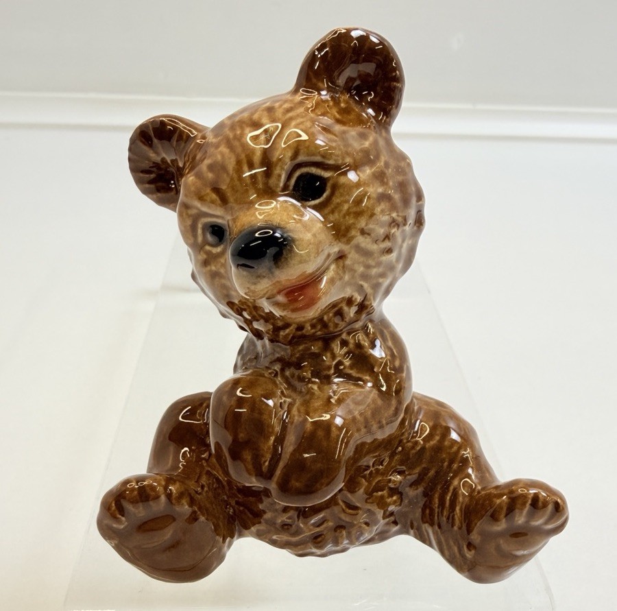 Vintage Goebel Baby Bear Cub Figurine 3.25” West Germany Ceramic 1970s