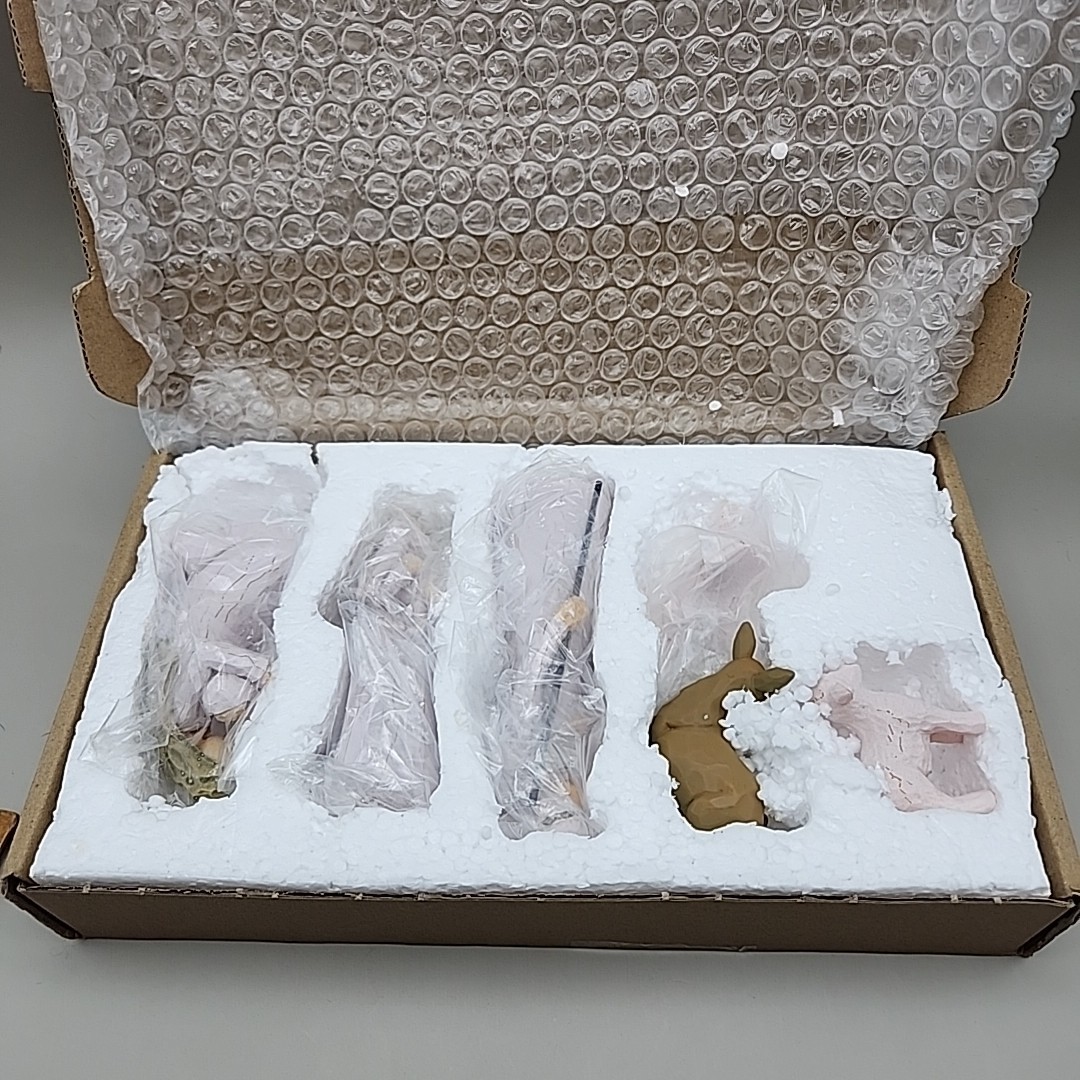 Pink Color Willow Tree Nativity Figurines Set Of 6 – With Box And Packaging