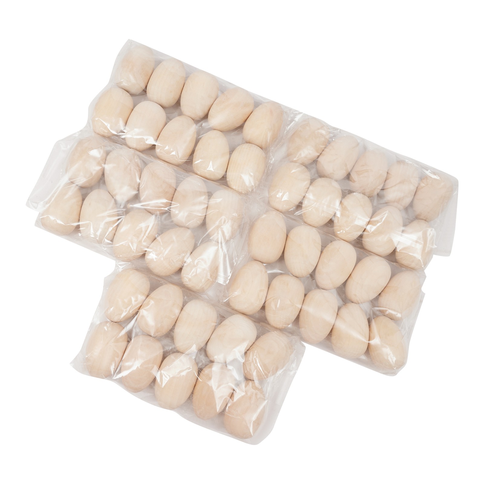 50Pcs Wooden Eggs, DIY Crafts Eggs, 1.57*2.36in Easter Decoration Eggs