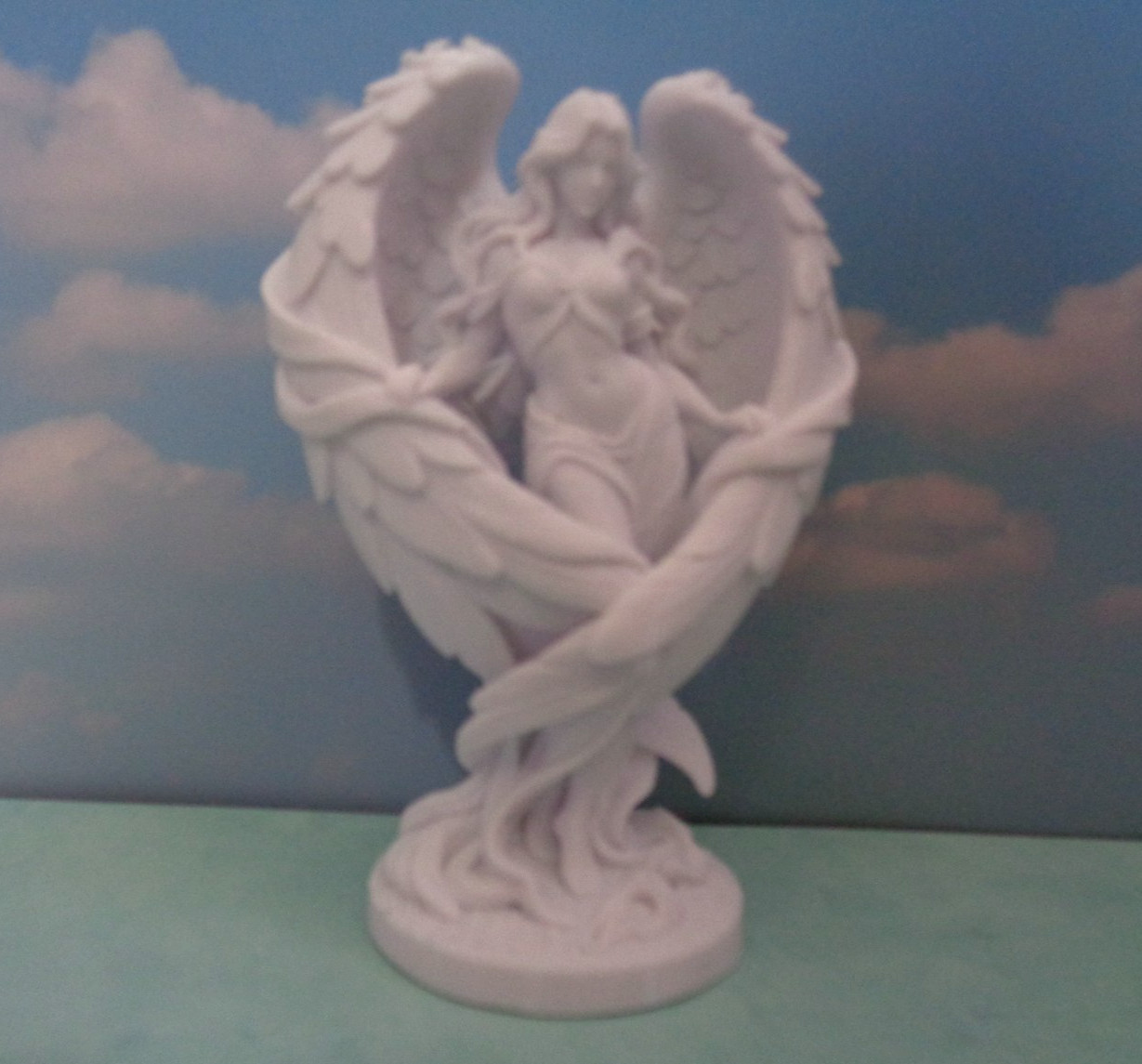 3D Printed White Angel Statue/Figurine