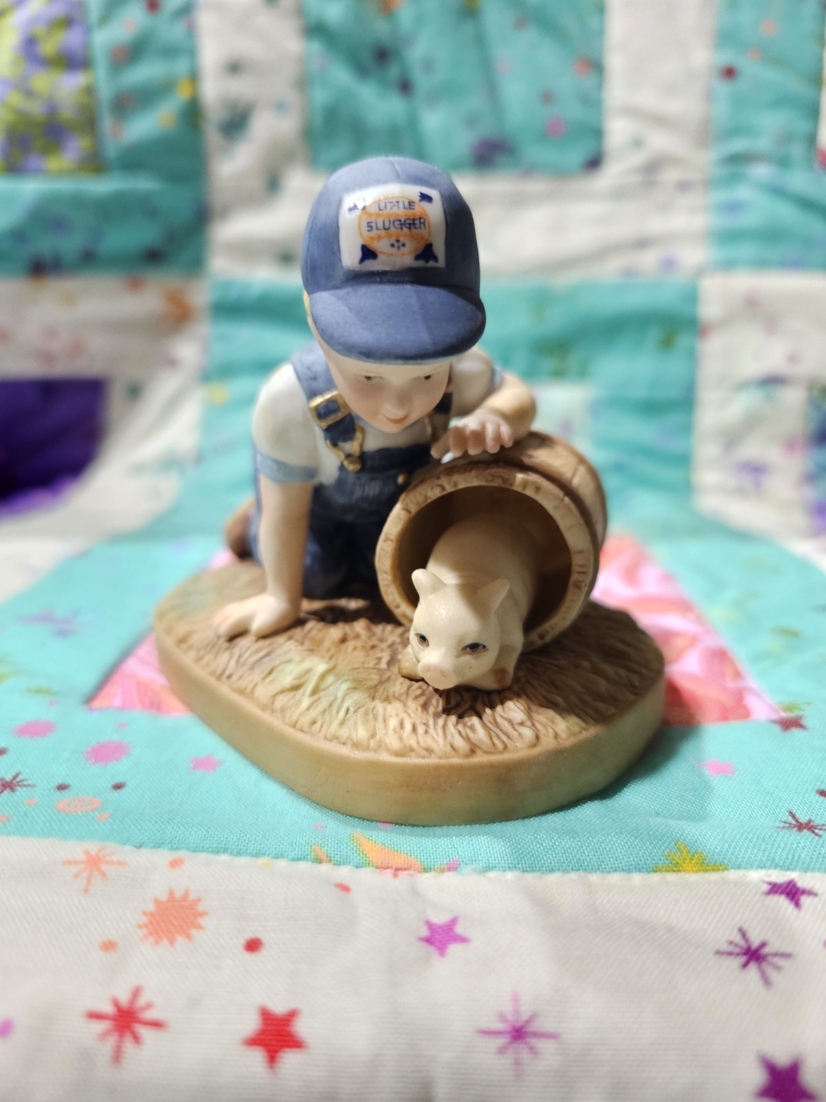 Country Store Little Farmers Ceramic Collectible Figurine Limited Edition 1983