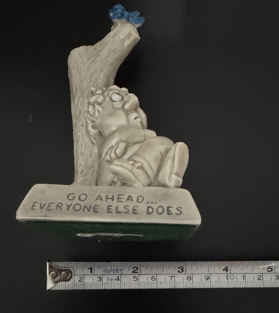 Vintage 1968 R&W Berries Co. “Sillisculpt” Figurine Go Ahead…Everyone Else Does